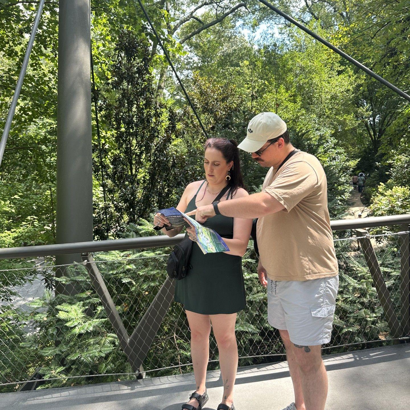 Navigating the Atlanta Botanical Gardens.