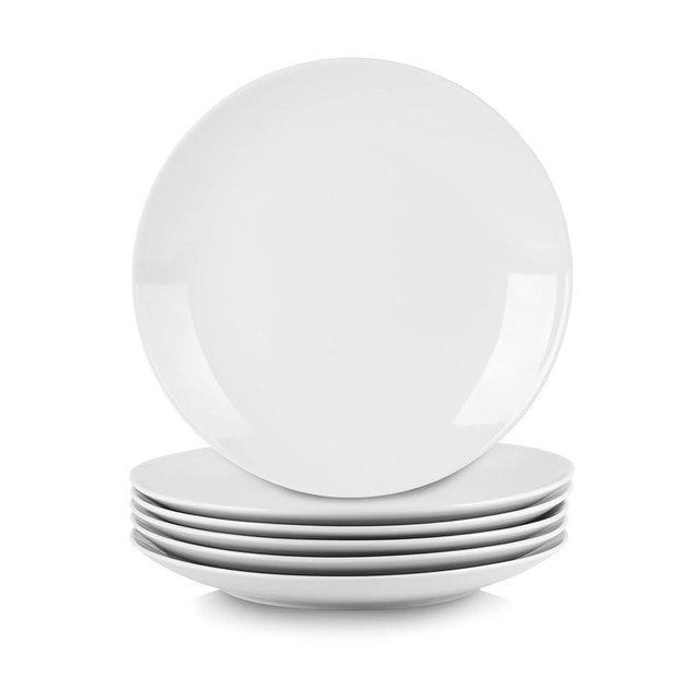 10 Strawberry Street Simply White 10.5" Coupe Dinner Plate, Set of 6