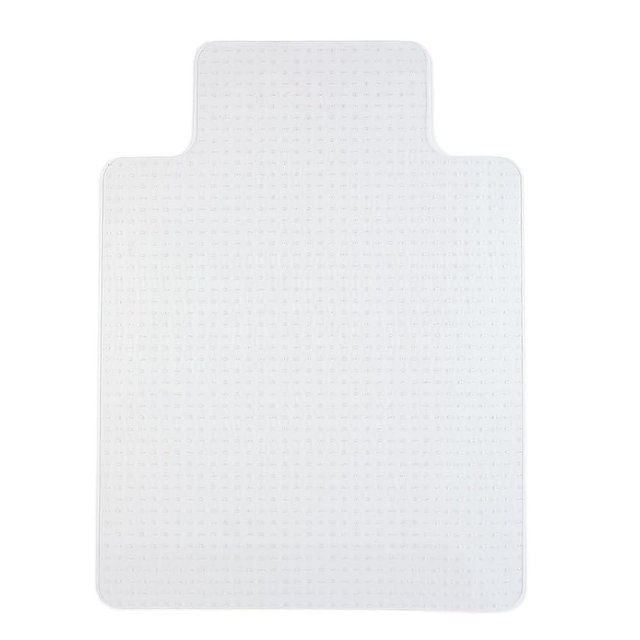 Staples Office Chair Mat, Clear Floor Mats with Lip, Flat-Pile Carpets, Extended Under-Desk Coverage, 48 x 36 Inch, Smooth Glide