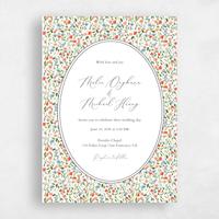 White Wedding Invitation - Ariella Portrait