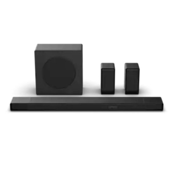 Hisense - AX5140Q 5.1.4 Channel Soundbar with Wireless Subwoofer and Rear Speakers, Hi-Concerto, Dolby Atmos, and DTS: X - Black