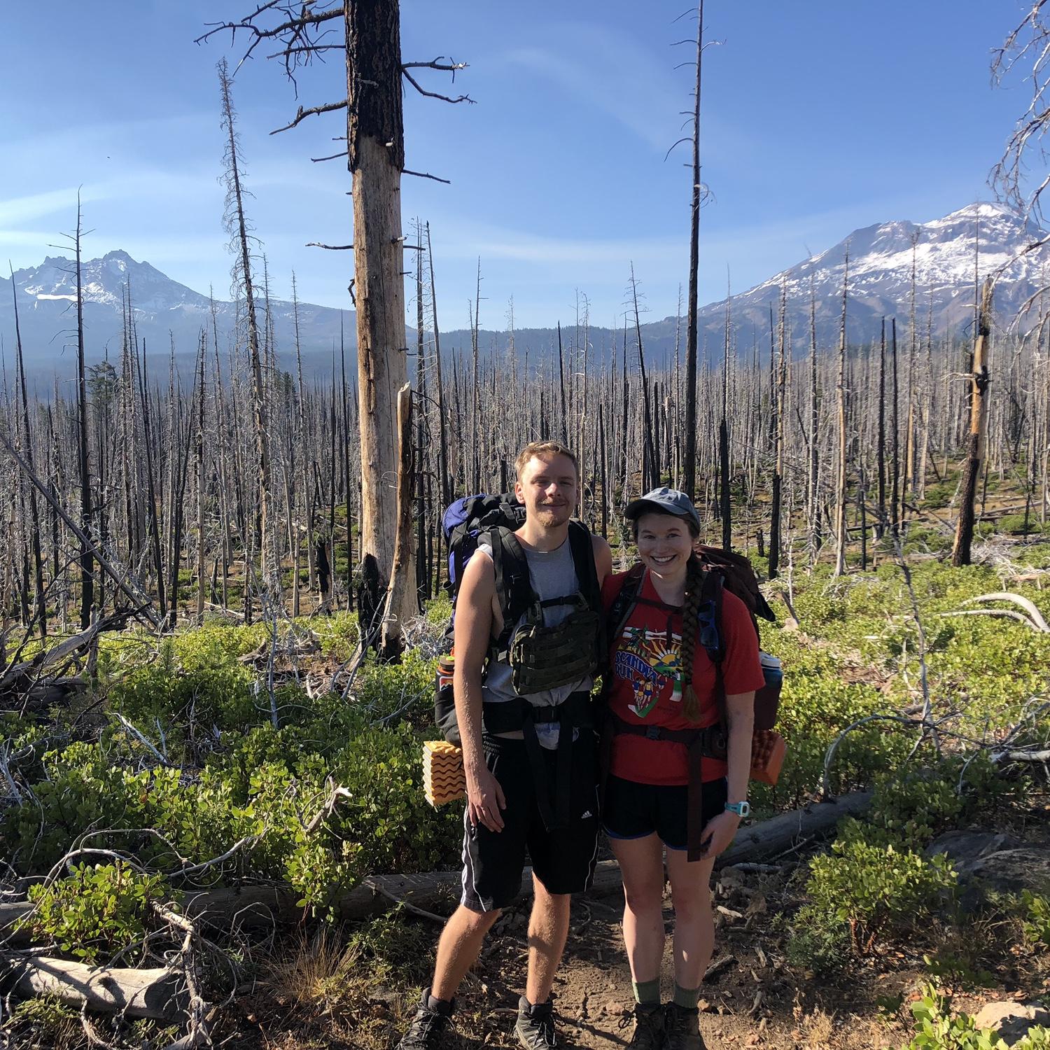 On our way to climb Middle Sister!