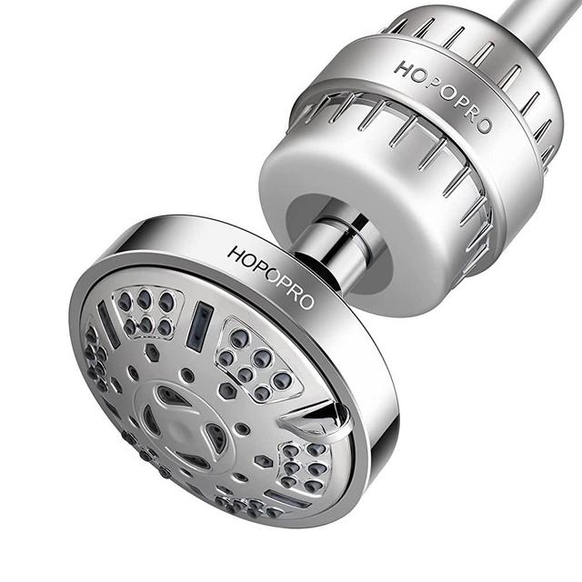 HOPOPRO NBC News Recommended Brand 9 Modes Shower Head and 18 Stages Shower Filter Combo, High Pressure Filtered Showerhead High Output Shower Head Combo Purifying Water Healthy Life NBC
