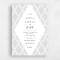 Grey Wedding Invitation - Diamant Classic