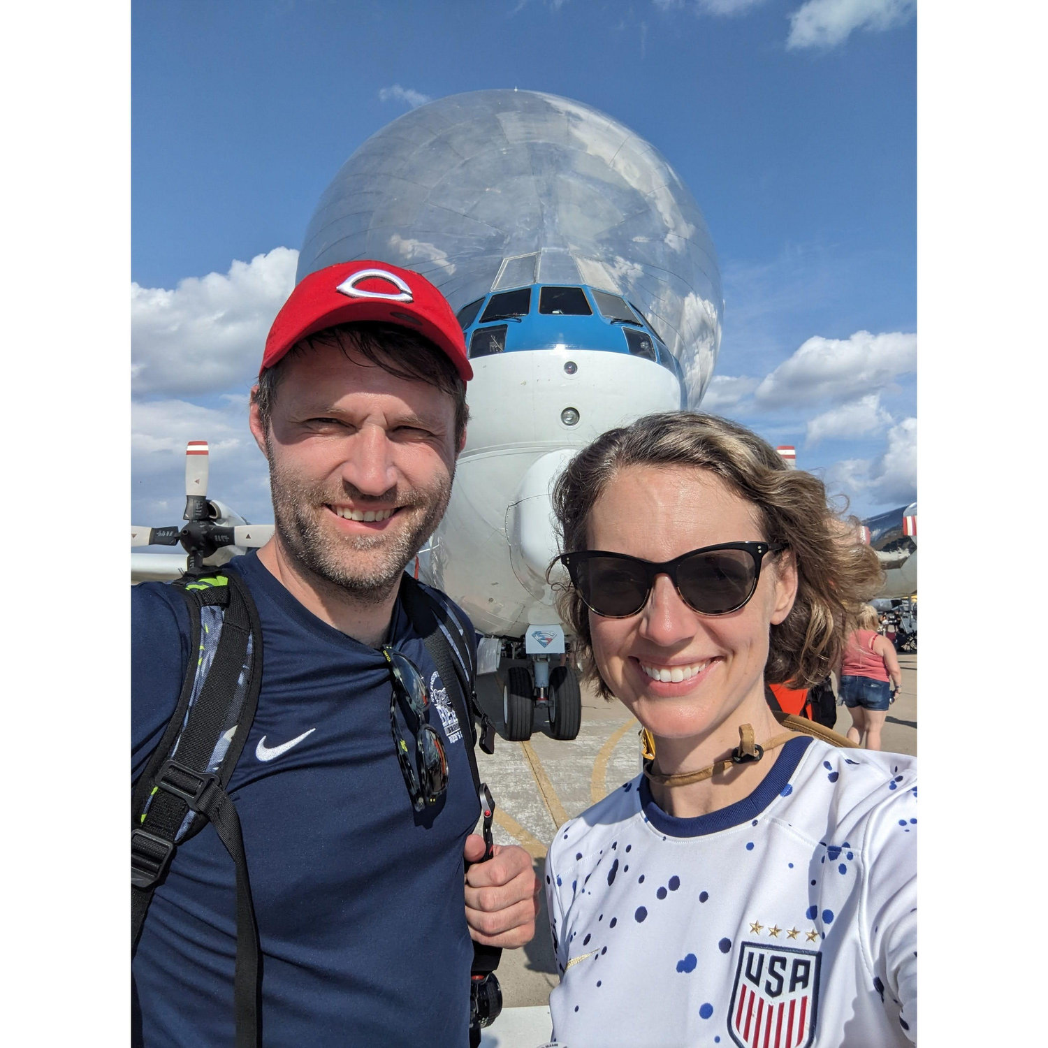 Sarah's first air show, and we saw the Super Guppy!