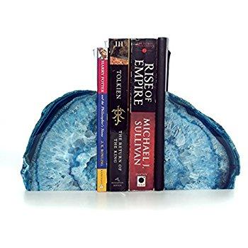 Large Polished Agate Bookends