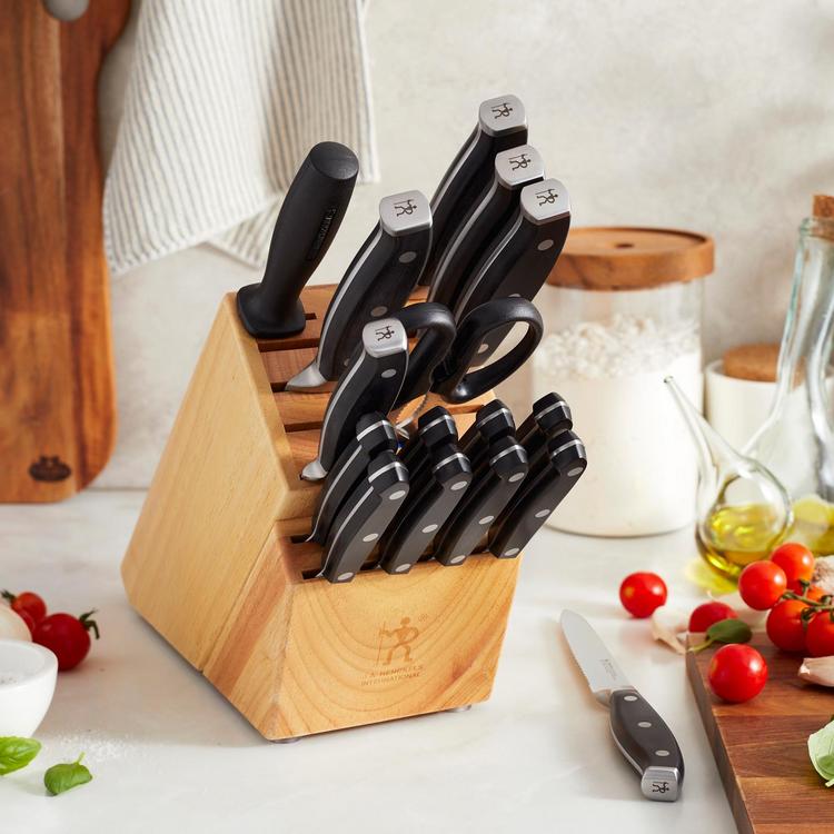 最終値下げ！人気のプライマリー製・外部ソースセット★グロックG17G18等 Henckels, Forged Premio 17-Piece Knife Block Set | Zola