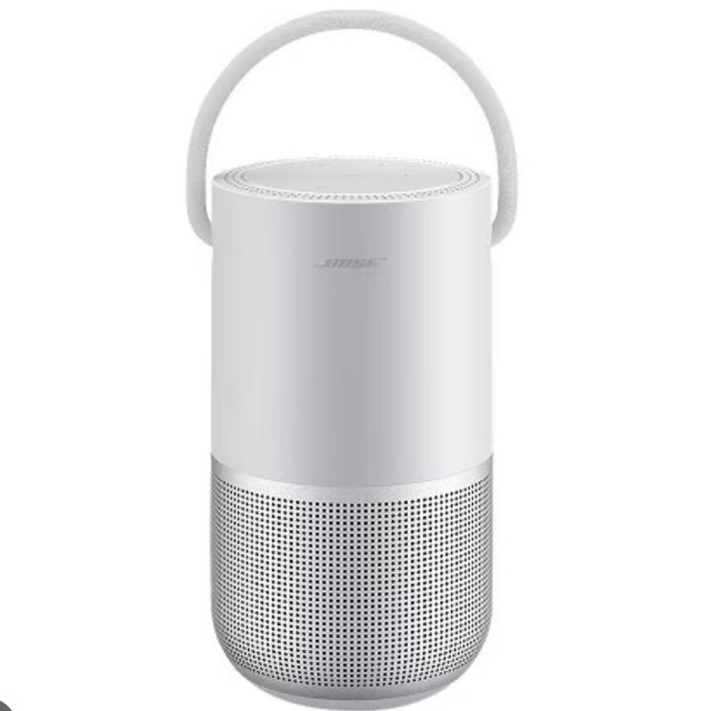 Bose - Portable Smart Speaker with built-in WiFi, Bluetooth, Google Assistant and Alexa Voice Control - Luxe Silver