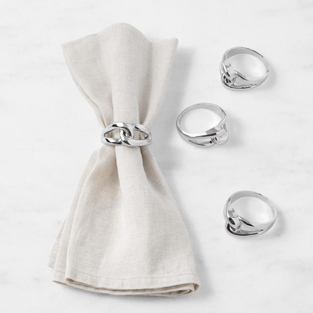 Silver Knot Napkin Rings, Set of 4