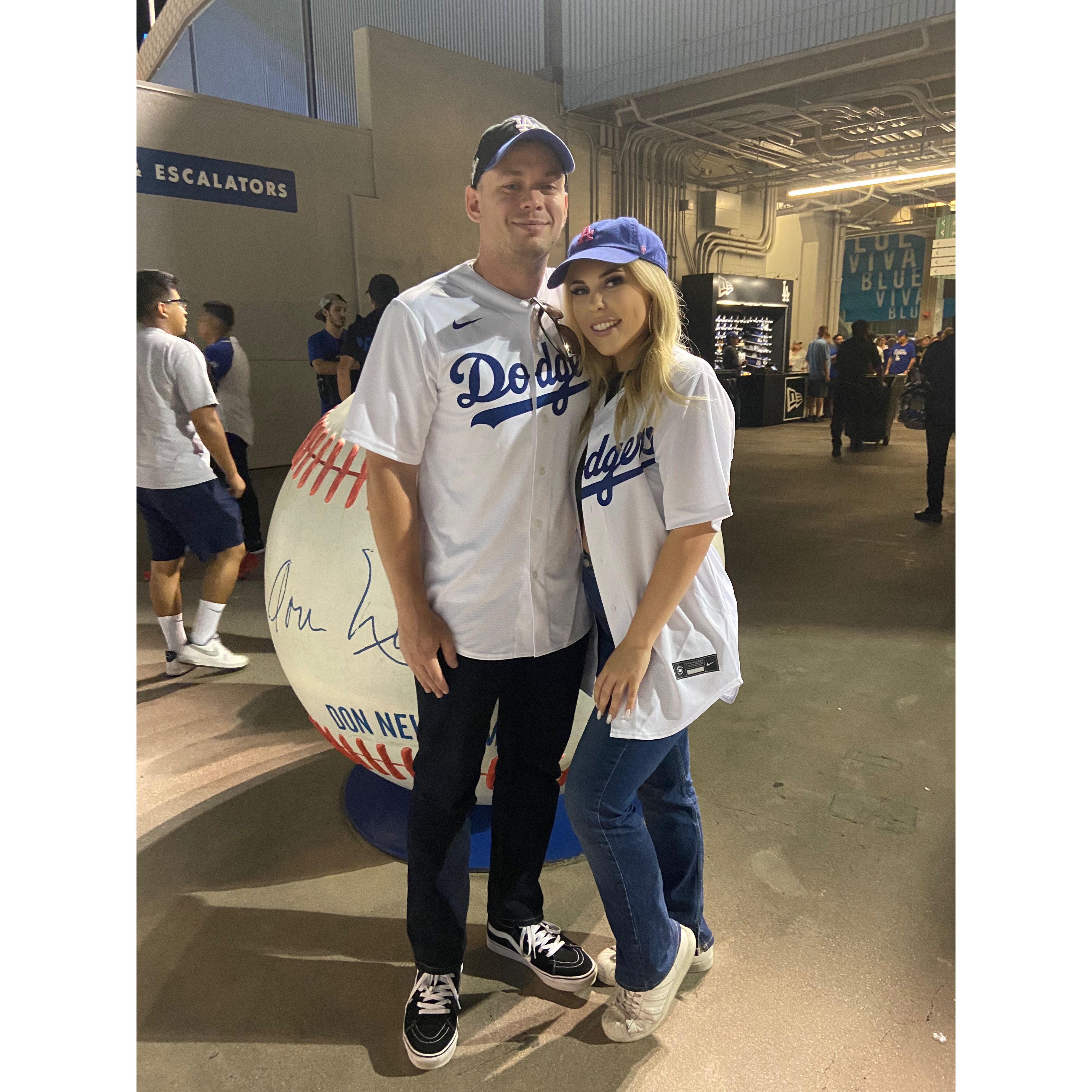 Our first Dodger game together