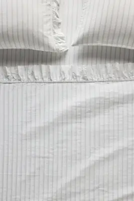 Organic Cotton Spa Sateen Ruffled Sheet Set