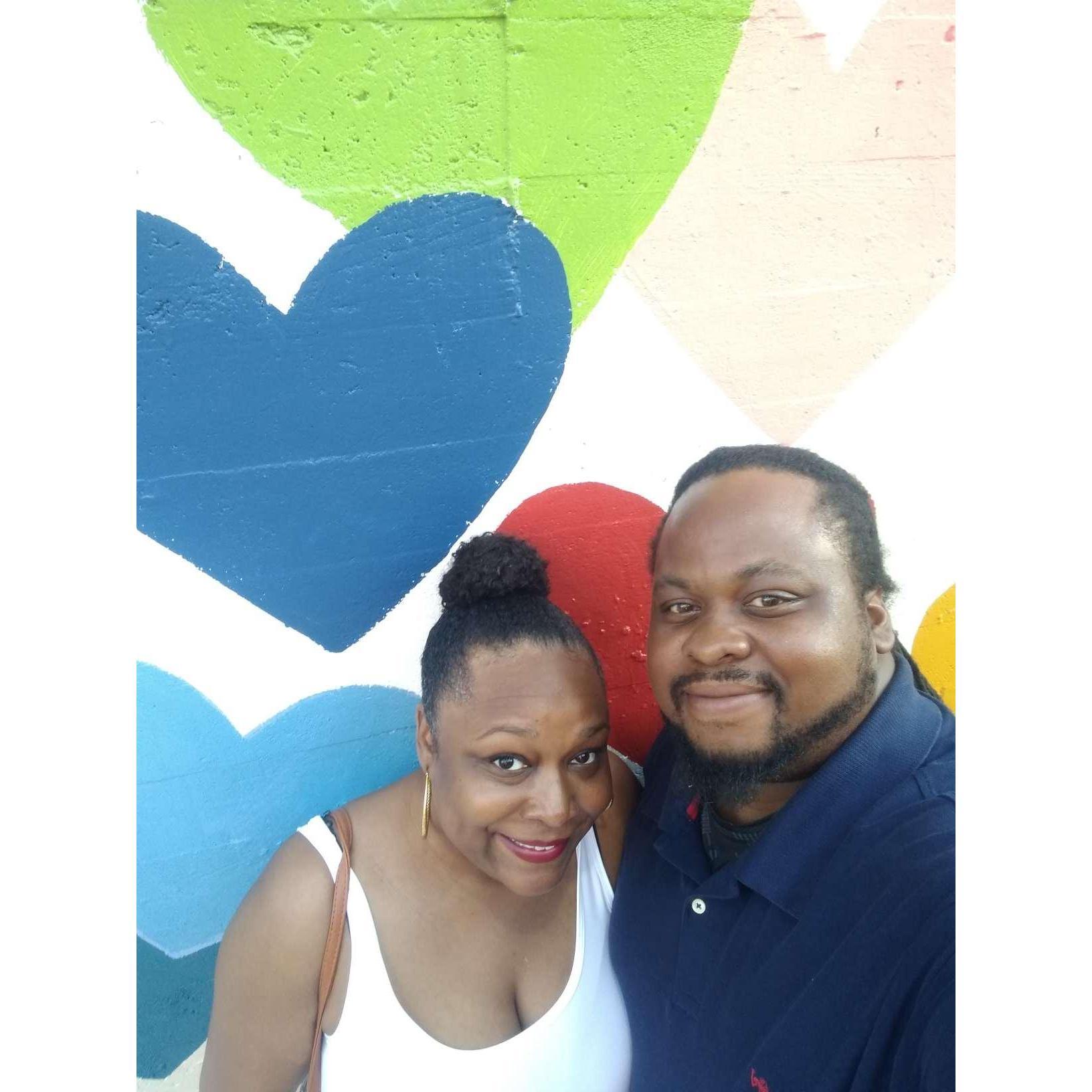 Louis convinced a security officer to let us park illegally and watch our car so we could run down the alley to get this picture. I knew then he would do just about anything to make me happy.