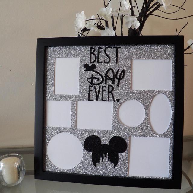 Disney Picture Frame Best Day Ever Collage Photo Frame Mickey Mouse Disney World Disneyland Multi Photo 12x12 Home Decor Gift