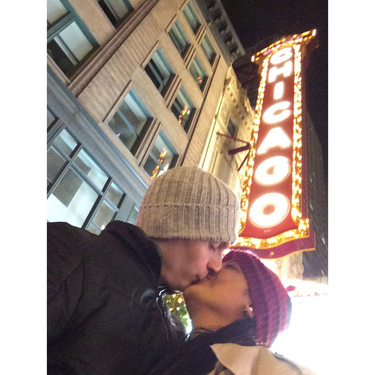 We took our first trip to Chicago together for Ces' final job interview (she got the job!) - it was already freezing in October!!