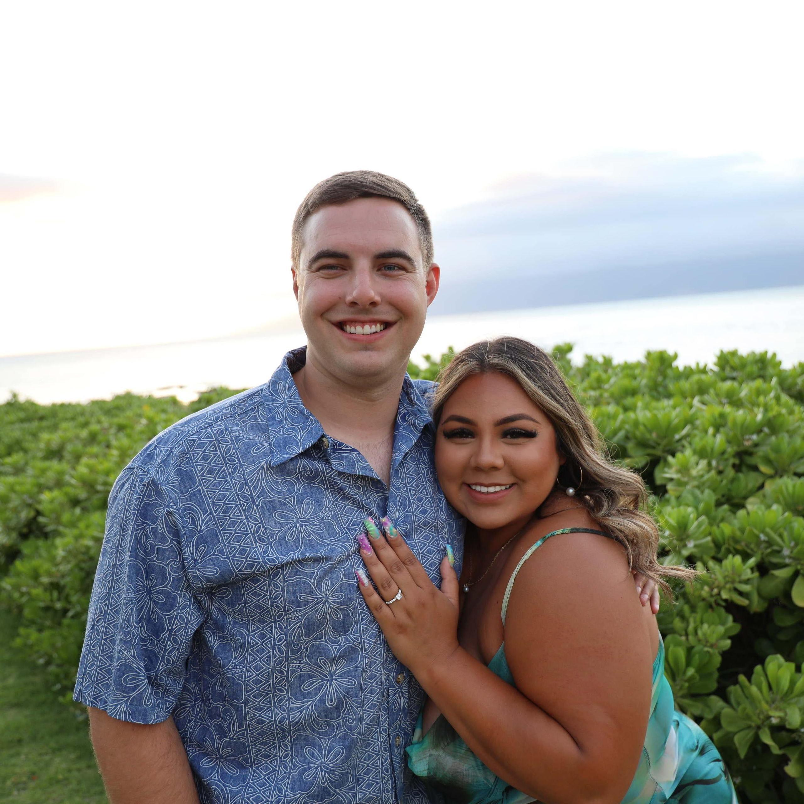 Best day ever, we got engaged in Maui overlooking the Pacific Ocean.