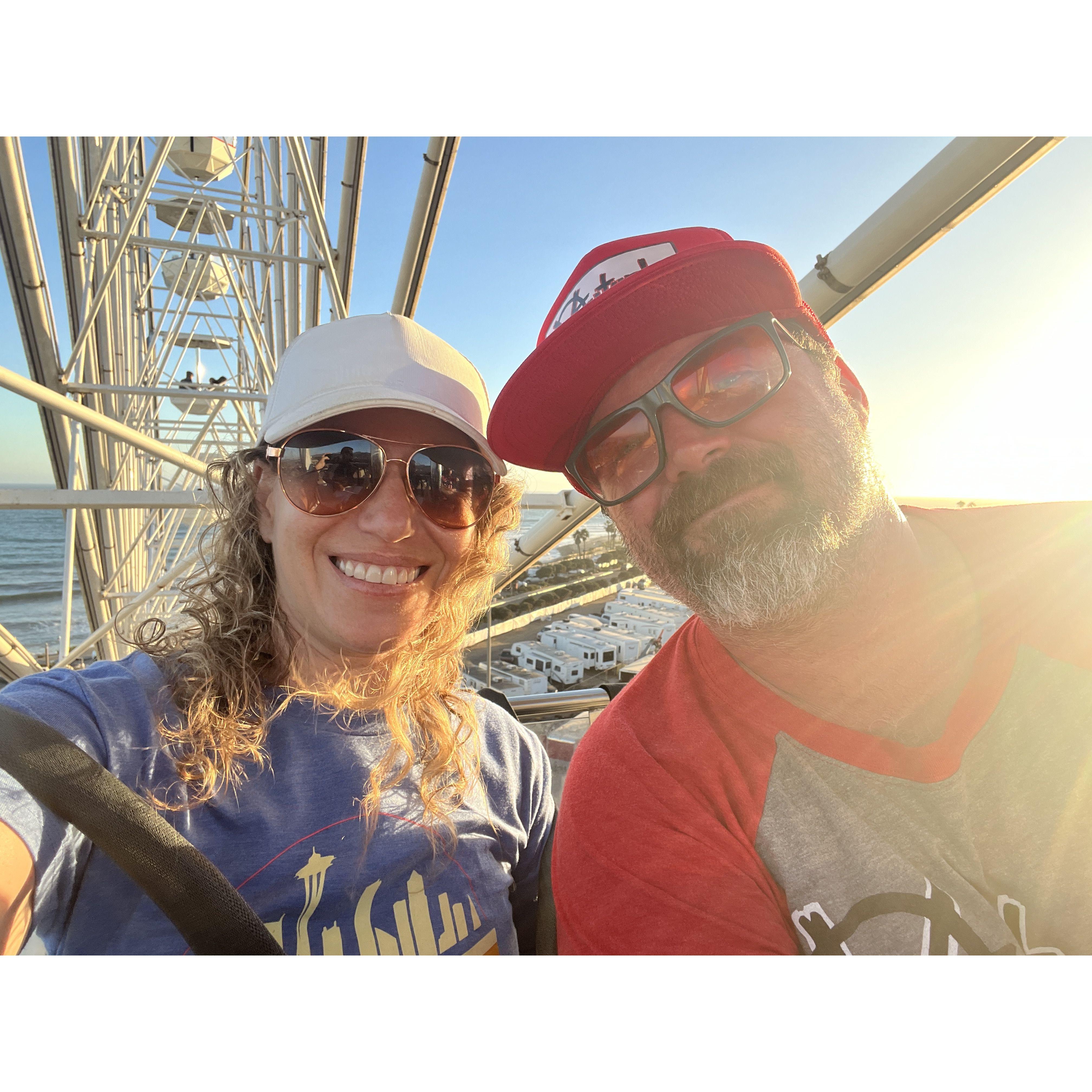 Summer fun on the ferris wheel at the Ventura fair.