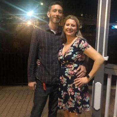 Our first date in March 2022 taken by a girl with her prom dress on!