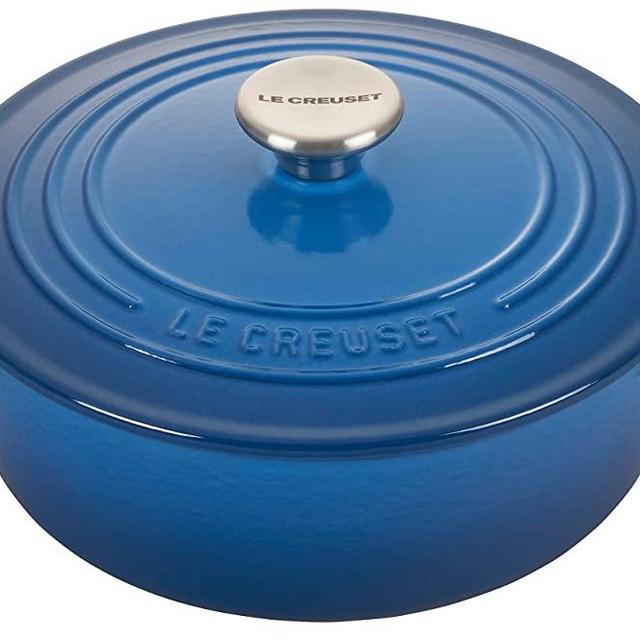 Le Creuset Enameled Cast Iron Shallow Round Dutch Oven, 2.75qt, Marseille
