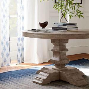 Banks Extending Pedestal Dining Table, Gray Wash