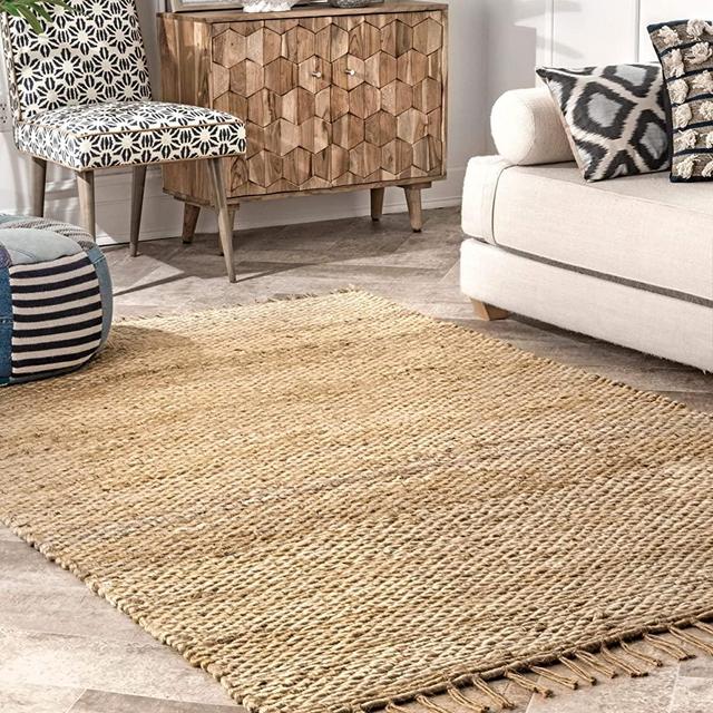 nuLOOM Aspen Natural Jute Area Rug, 5' x 8', Natural