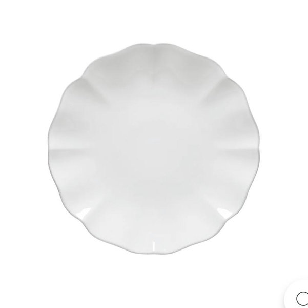 Costa Nova Rosa Fine Stoneware Dinnerware (White) 4-Dinner Plates