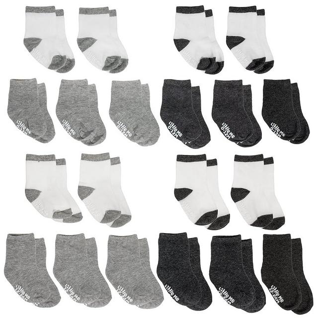 Little Me 20-Pack Newborn Baby Infant & Toddler Unisex Socks, For Baby Girl or Boy, 0-12 & 12-24 Months, Assorted Size Pack