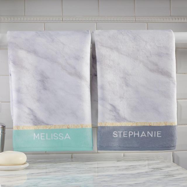Marble Chic Personalized Hand Towel