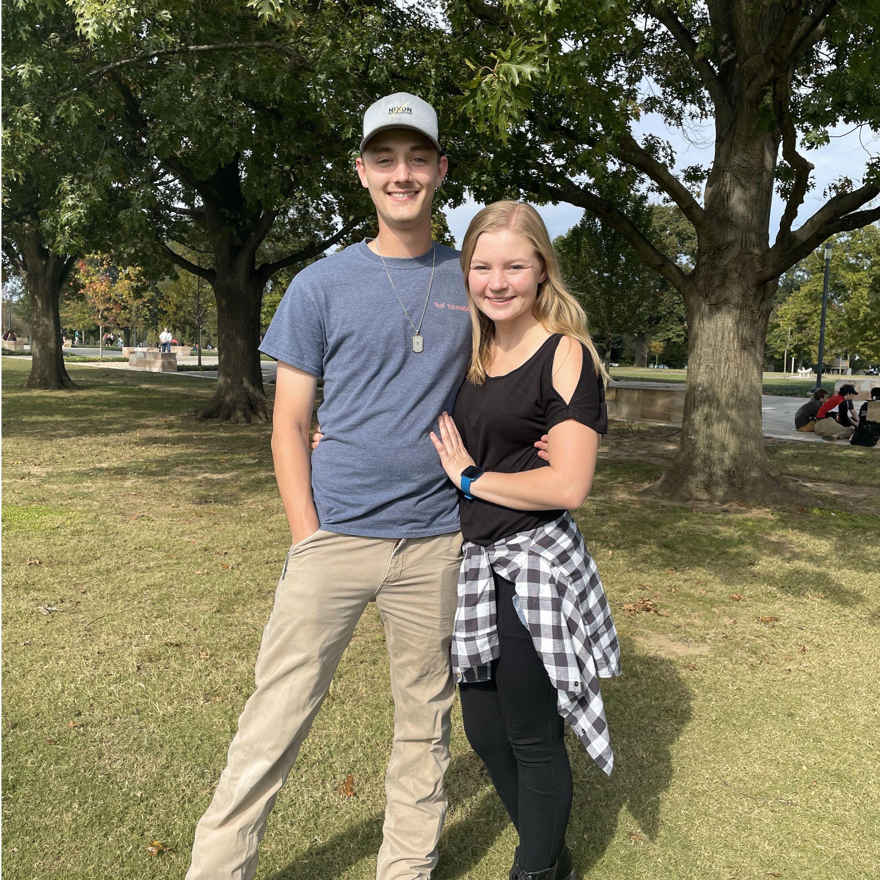 This was our first picture together after Brandon met Taylor's family.