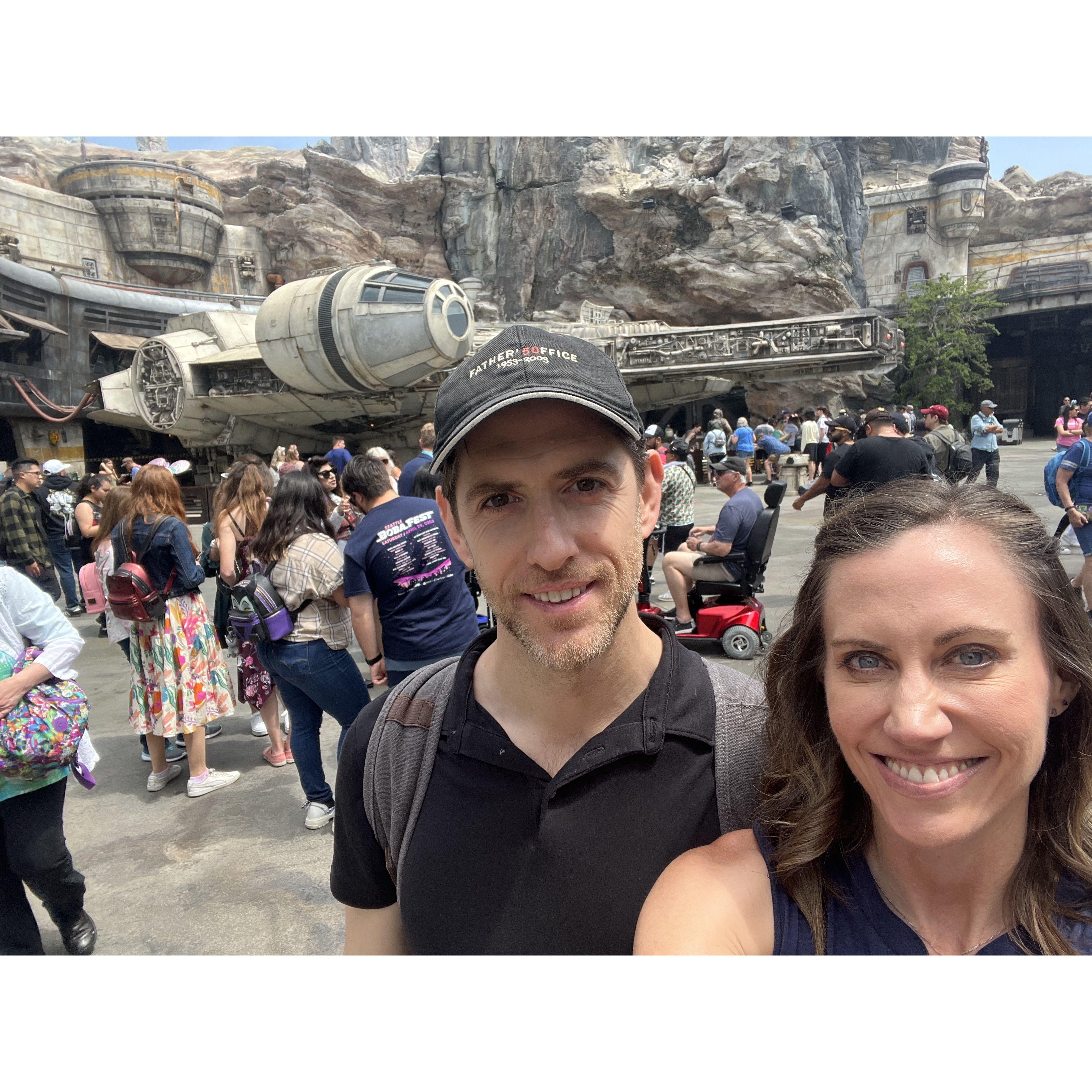 Checking out the Millennium Falcon