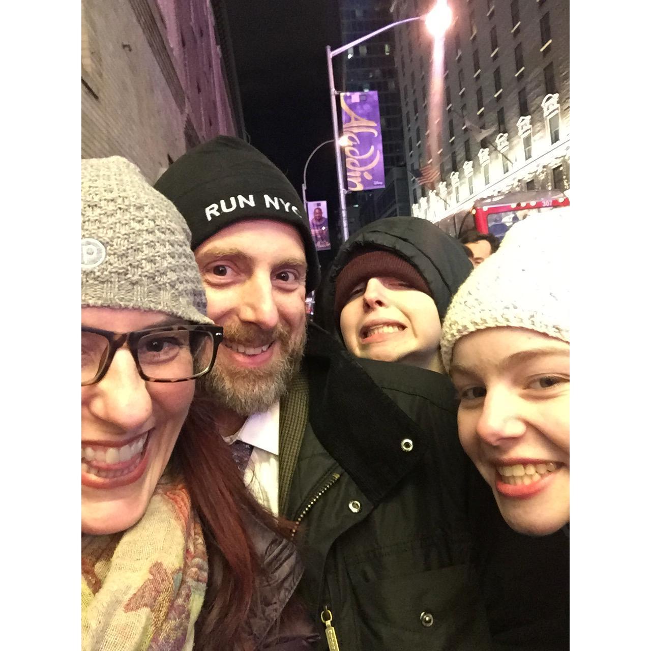 Just before seeing HAMILTON!!