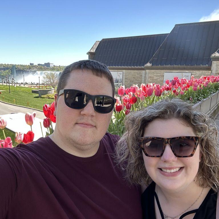 Our first big trip together to Niagara Falls! Chooch's first time out of the country.