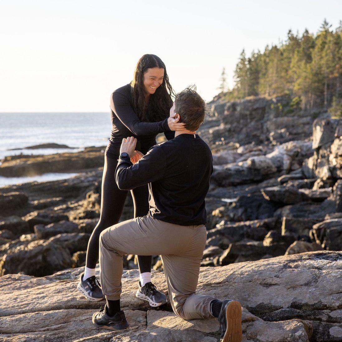 On the cliffs in Acadia National Park