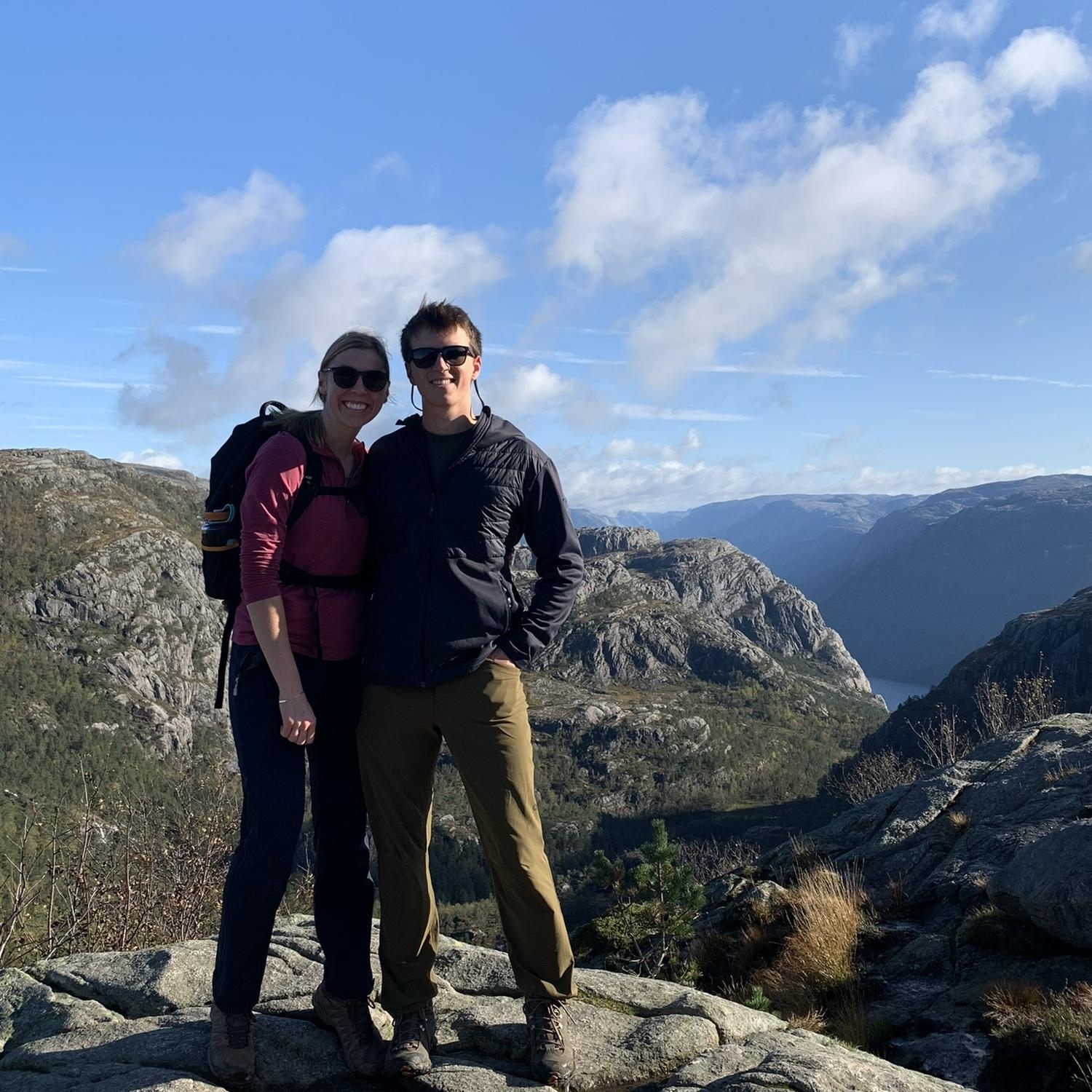 One of the lookouts on the hike up to Preikestolen (Pulpit Rock).