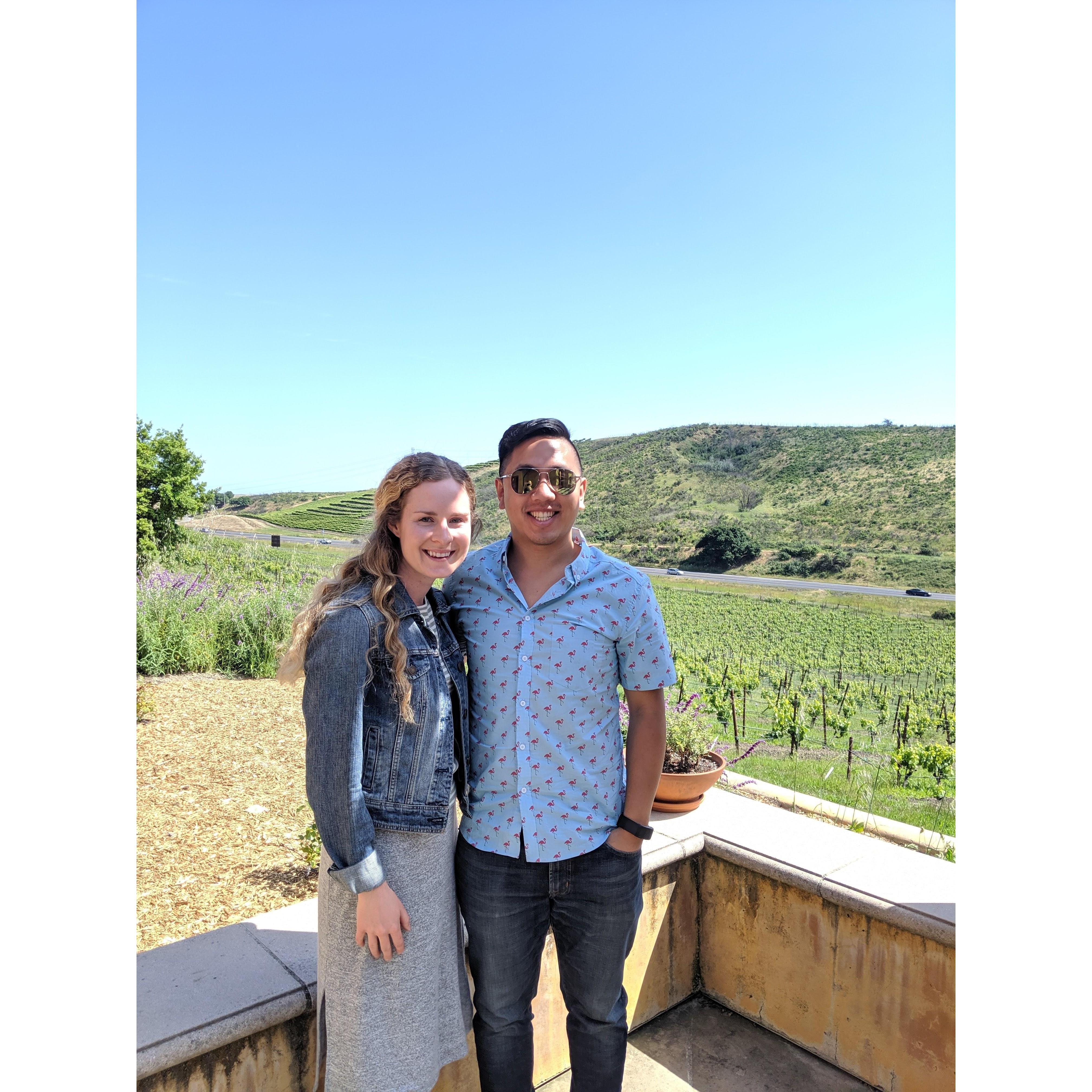 Wine tasting in Napa.
