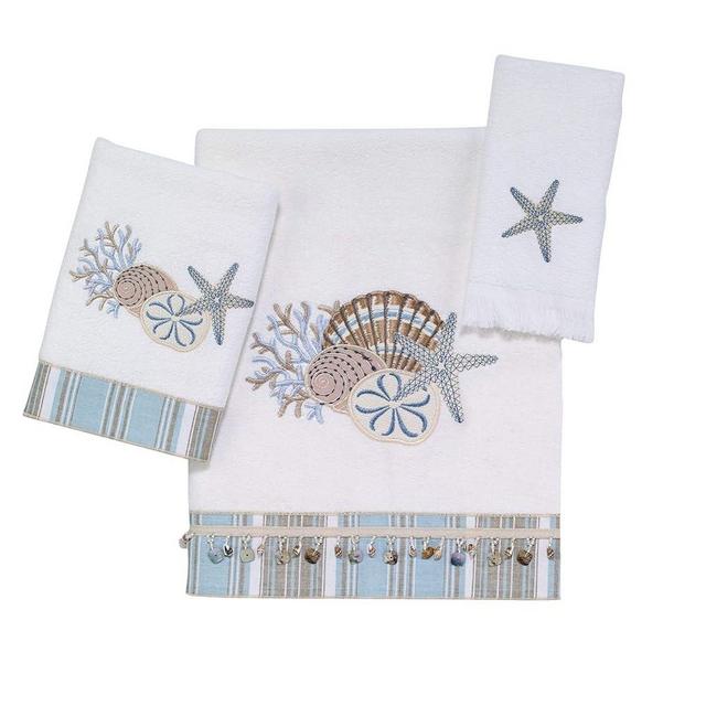 Avanti Linens - 3pc Towel Set, Soft & Absorbent Cotton Towels (by The Sea Collection, White)