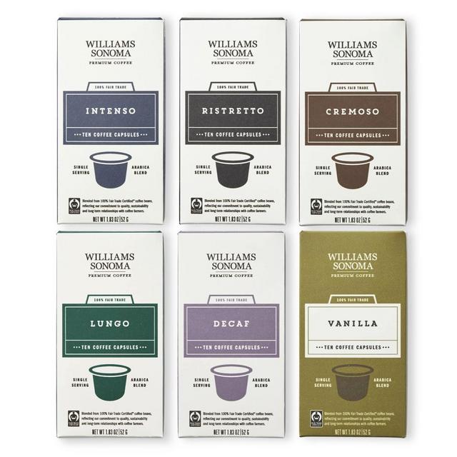 Williams Sonoma Coffee Capsules Variety Pack, Set of 6