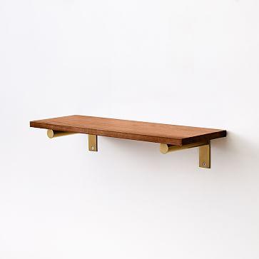 Linear Wood Shelf, Walnut