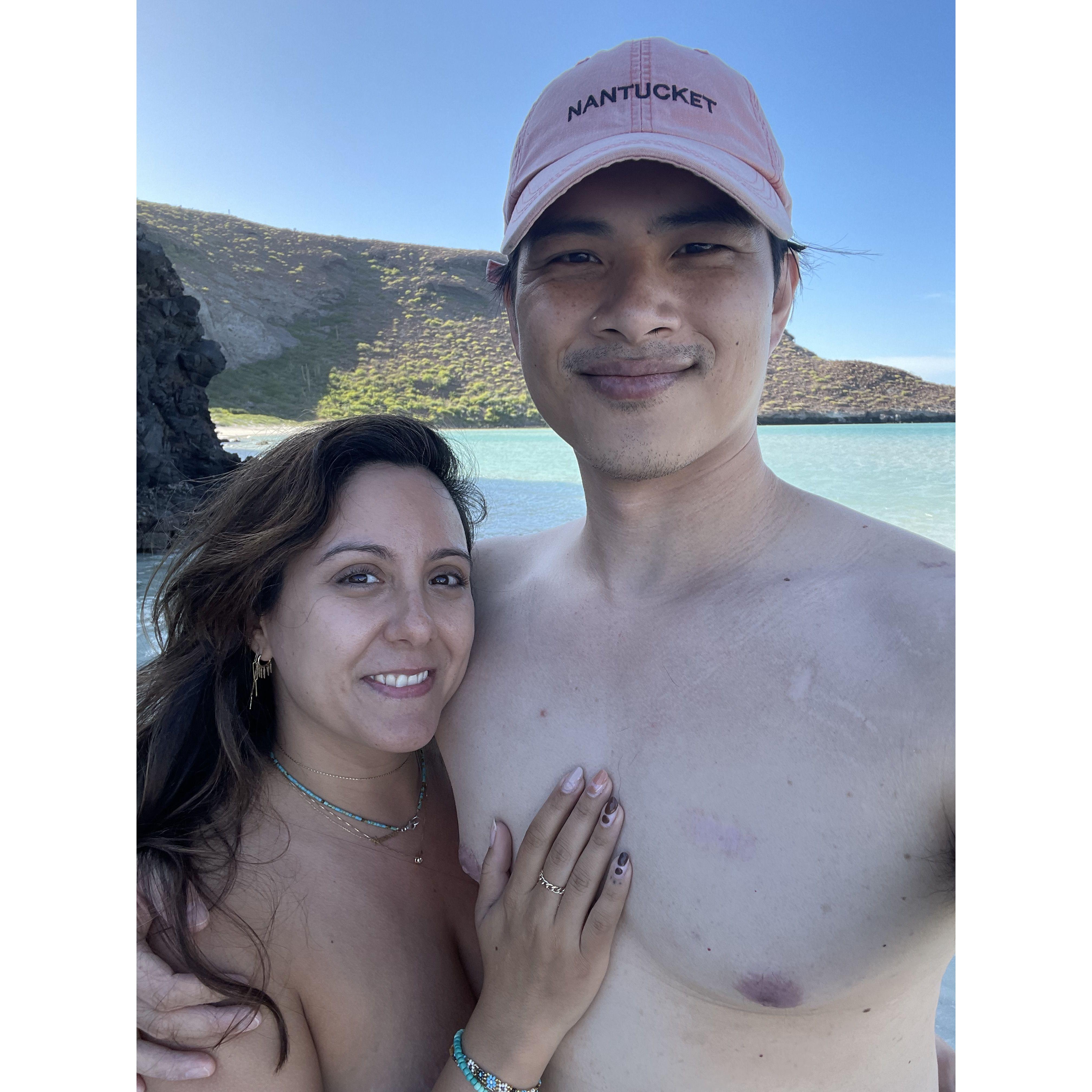 At Belandra Beach, Toto Santos, Mexico - this is when Vanessa thought Alan was going to ask me to marry him. Ha!