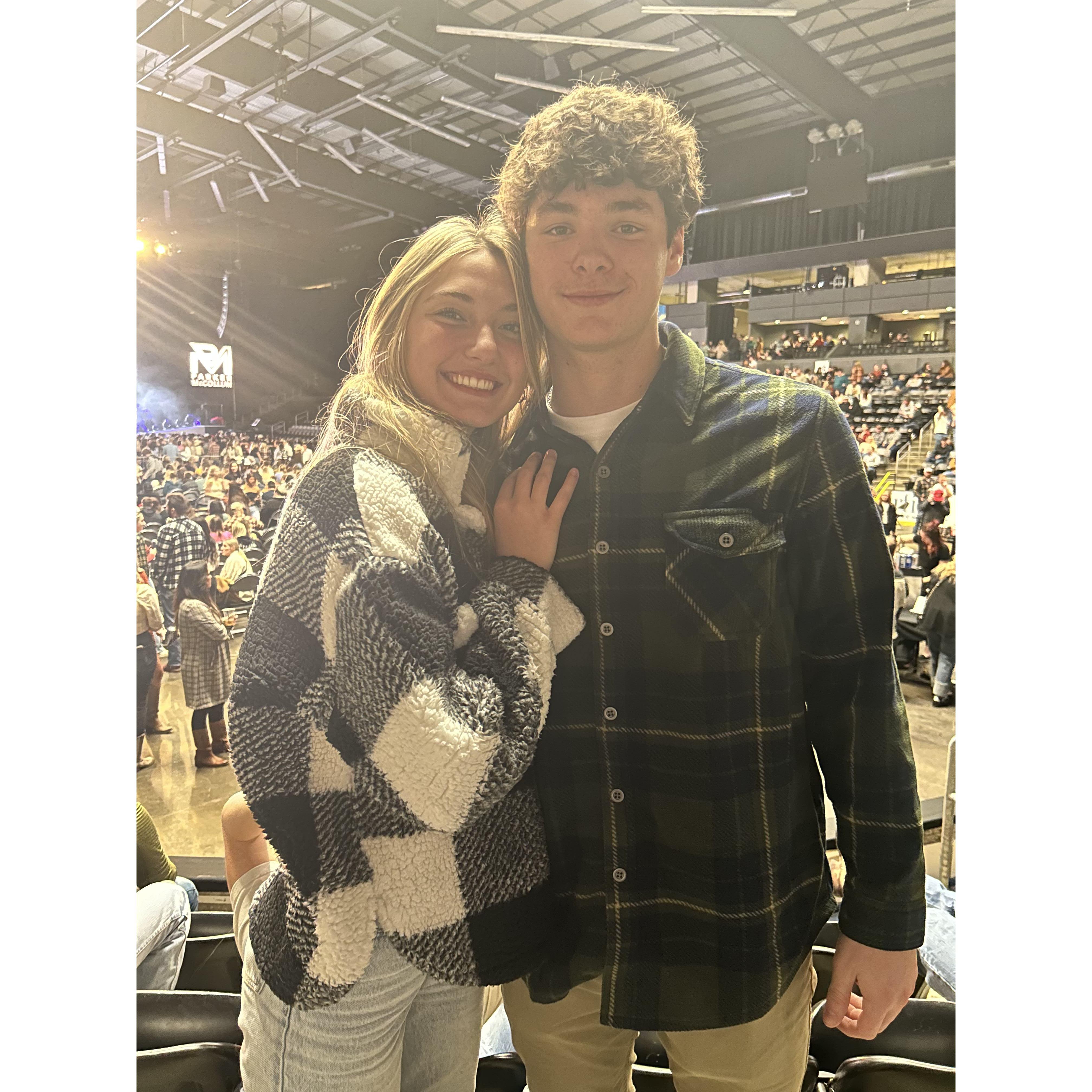 Our first concert together, Parker McCollum!