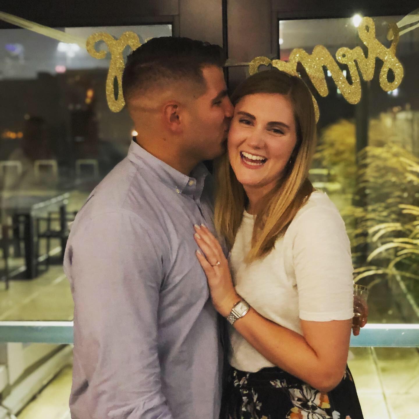 The night we got engaged and celebrated with friends.