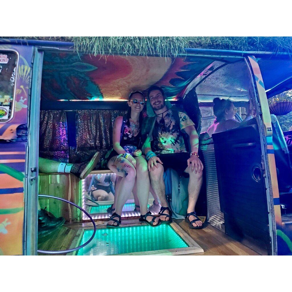June 2019: Josh and Courtney at one of their favorite music festivals Electric Forest. 2019 was their first year attending the festival.