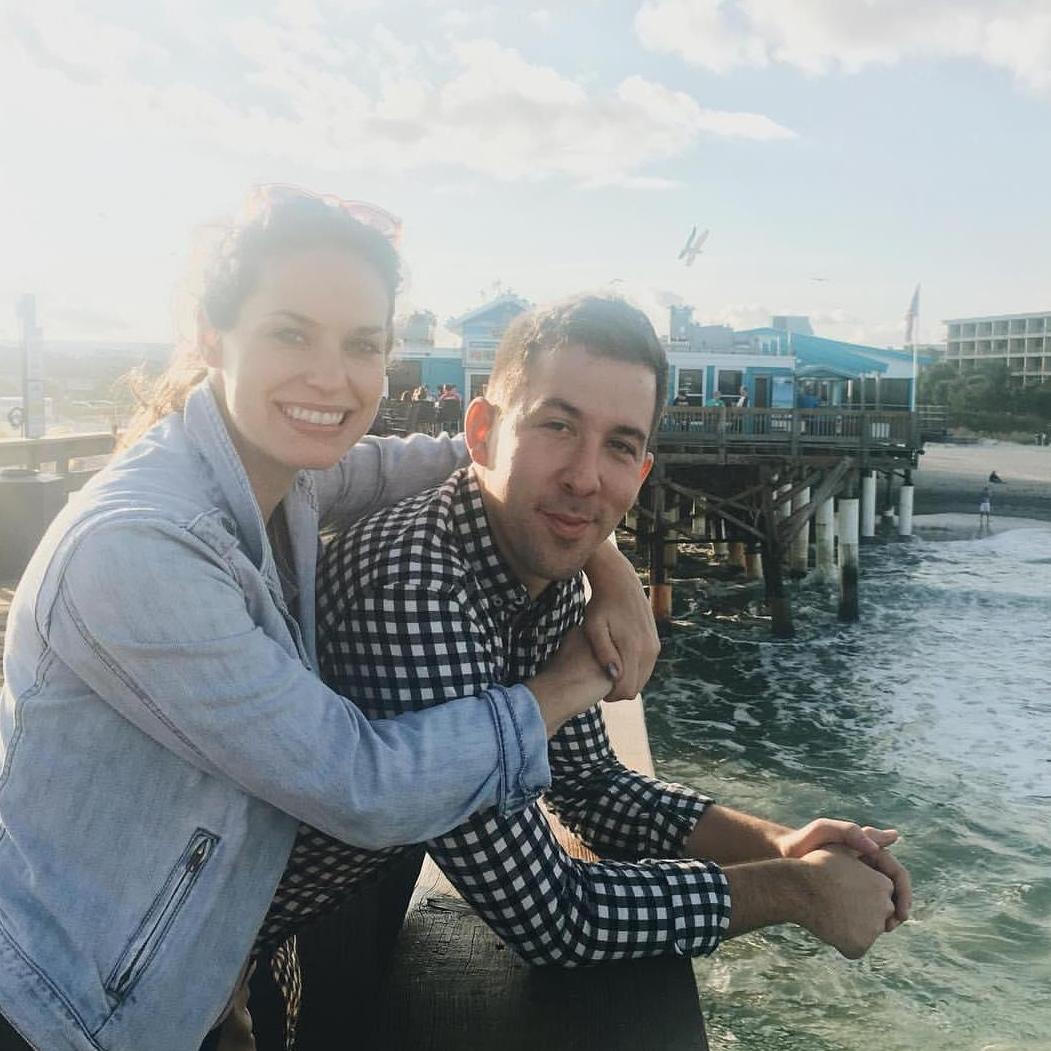 on the pier with Florida Man