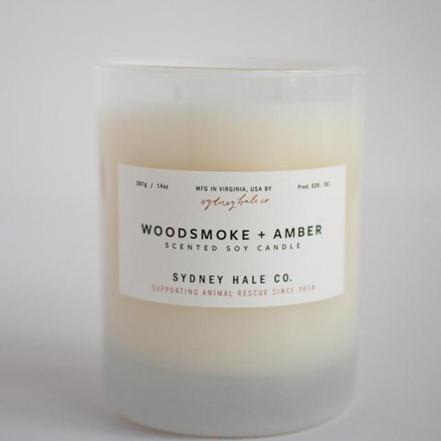 Woodsmoke + Amber Candle