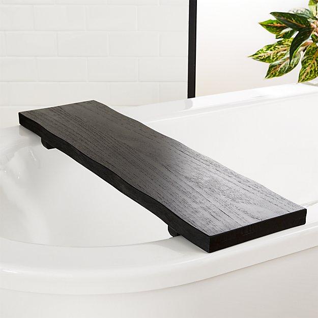 Live Edge Charred Bath Caddy