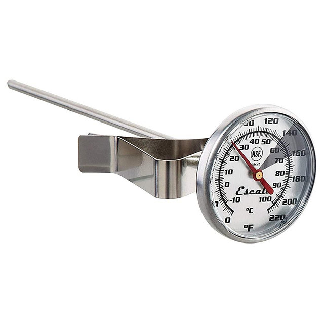 Escali AHB1 NSF Certified Home/Commercial Instant Read Large Dial Beverage/Coffee/Tea/Liquid Thermometer W/Clip, Silver