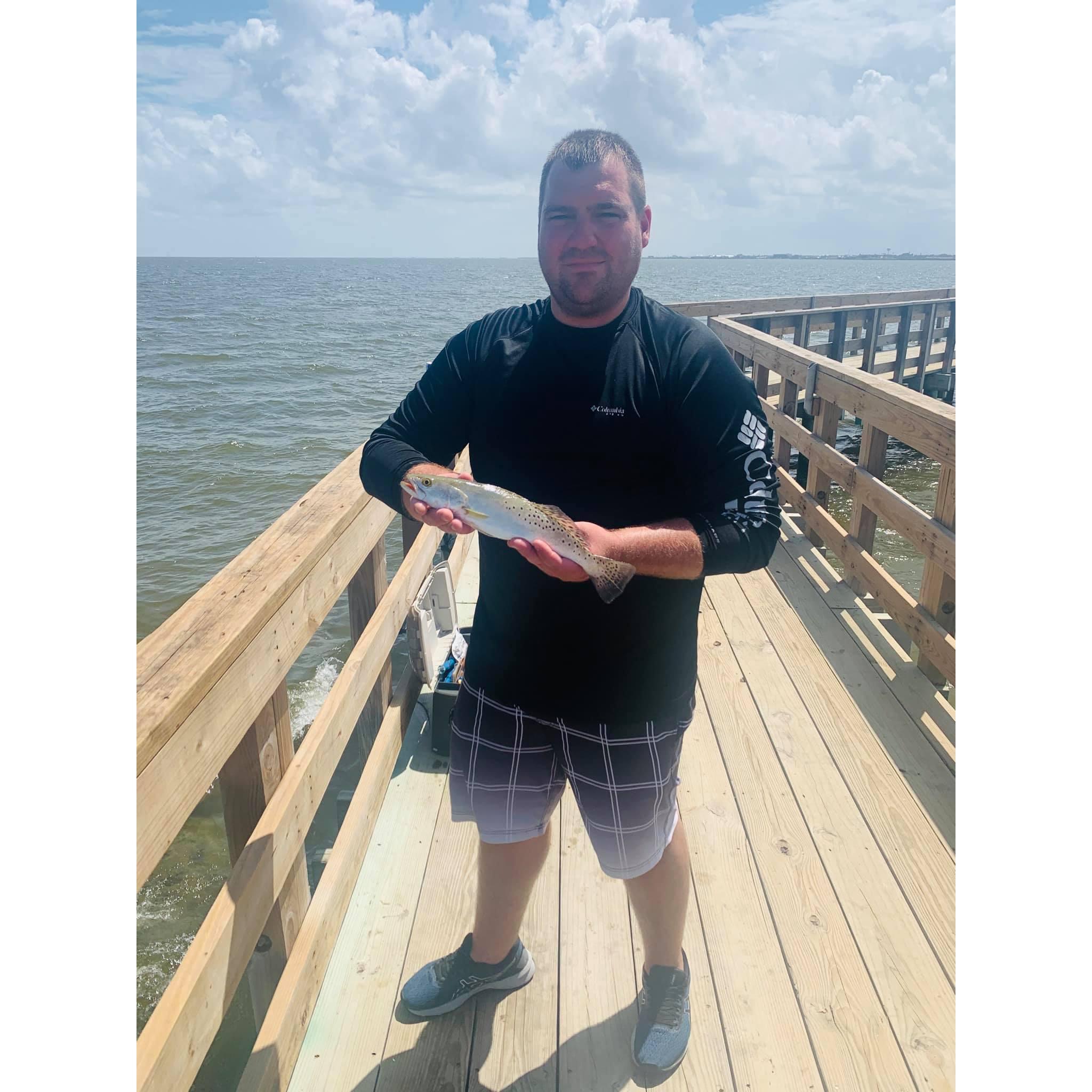 2nd trip together, Rockport! Aaron taught Kathryn how to fish on this trip...