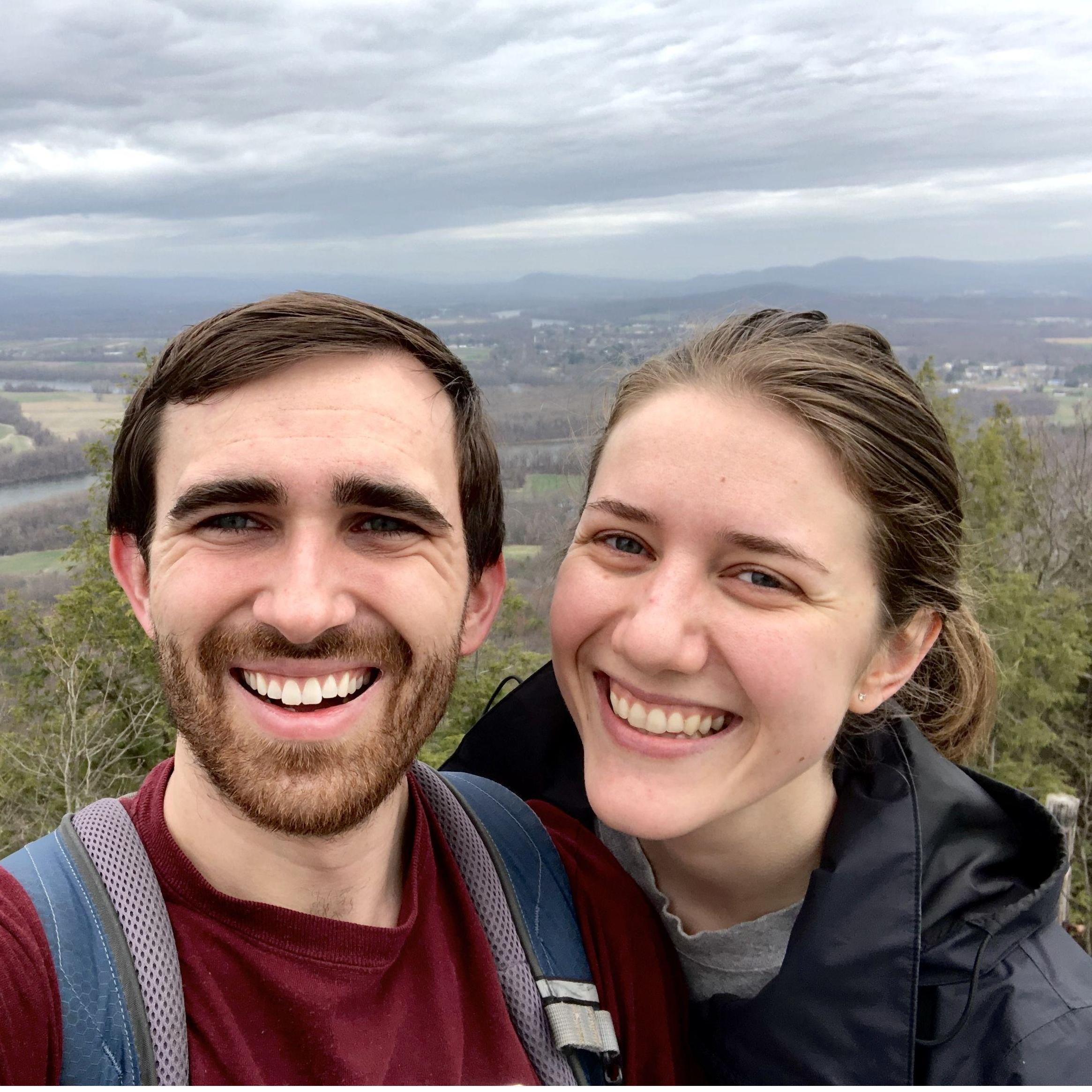 One of our first hikes together, Skinner State Park in Hadley.