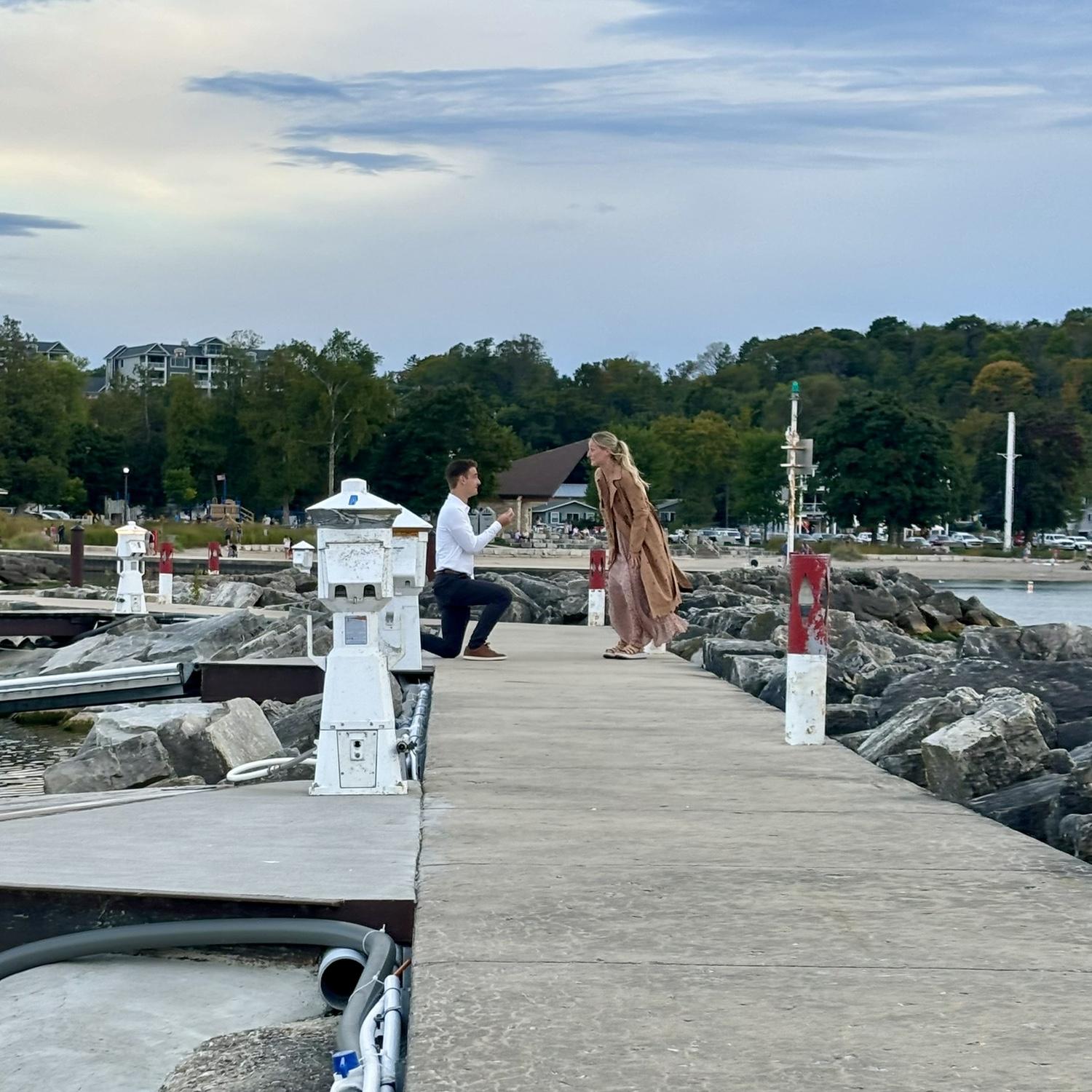 Our engagement in Sister Bay, Door County!💍