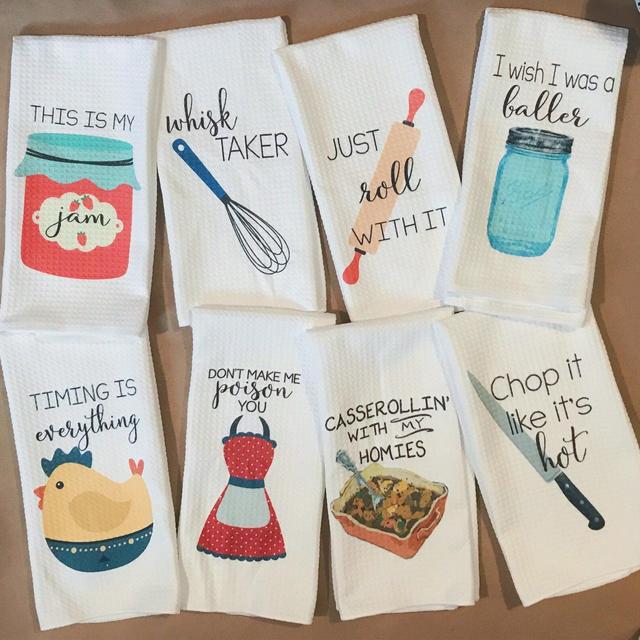 Funny Dish Towels - Foodie Gift - Unique...