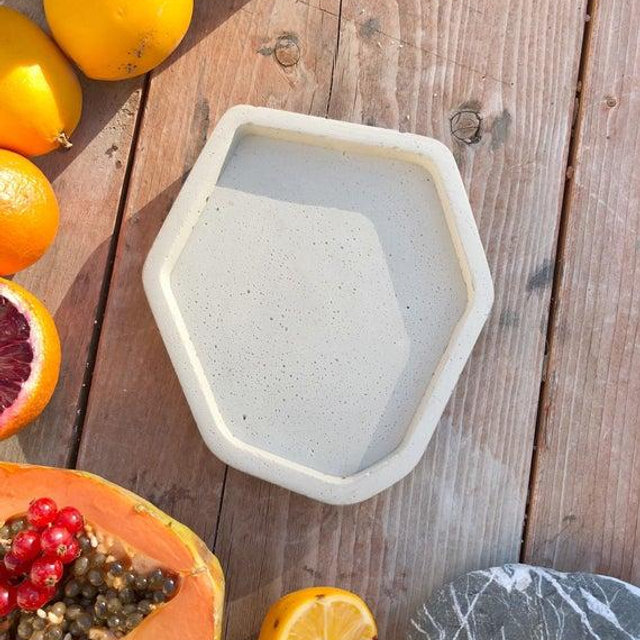 Geo Shaped Tray Dish Catchall Unpigmented (Small Size)